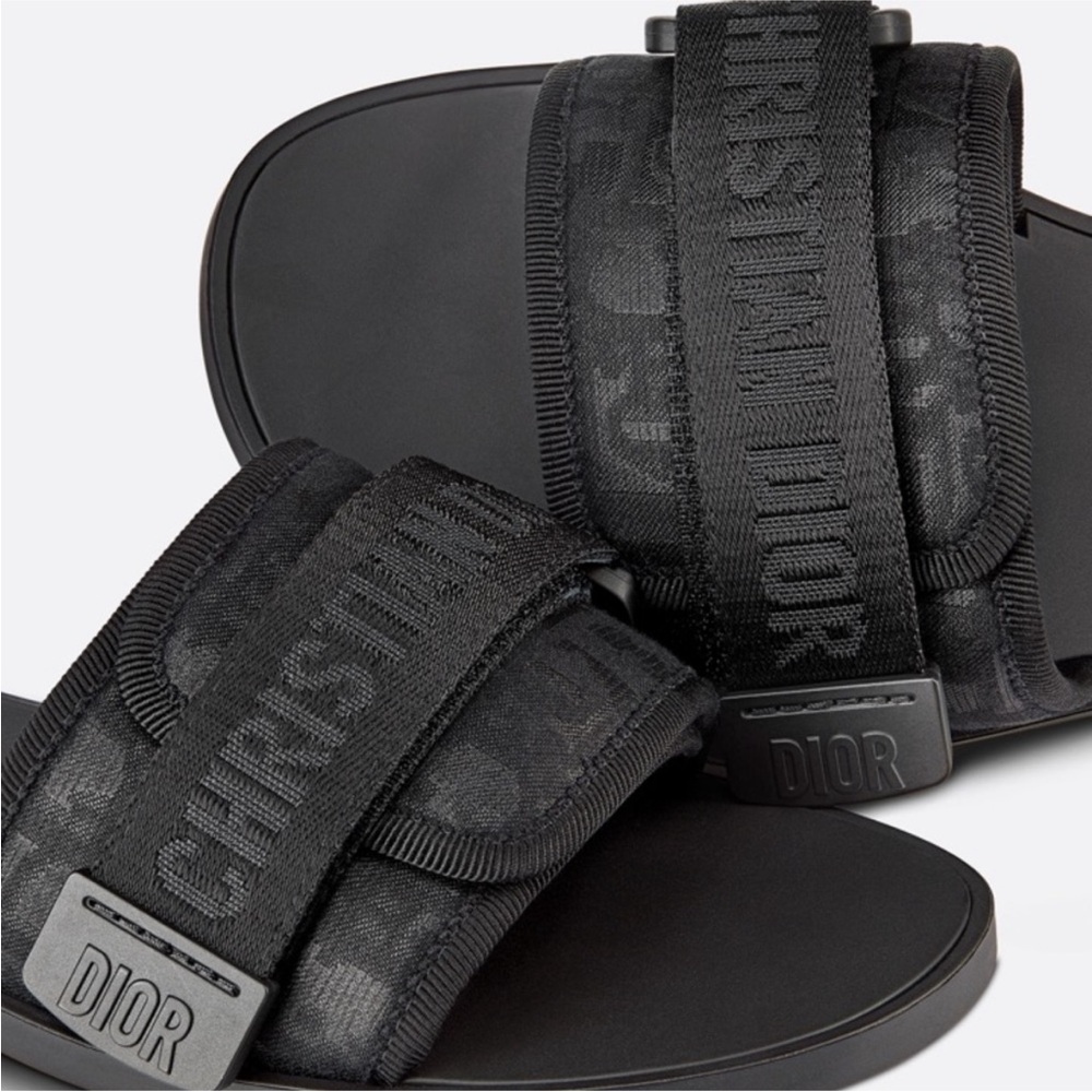 Dior Black Sporty Slide Sandals